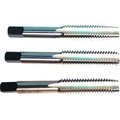 Morse Hand Tap Set, Straight Flute, Series 7500, Metric, 3 Piece, M8x1 Size, Ground Thread Standard, 11 38213